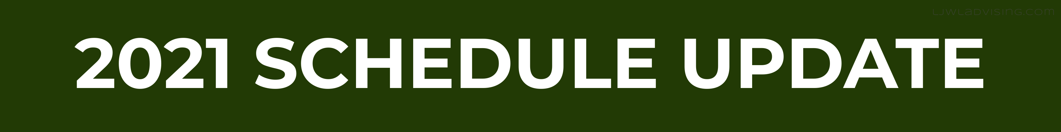 2021 Schedule update banner
