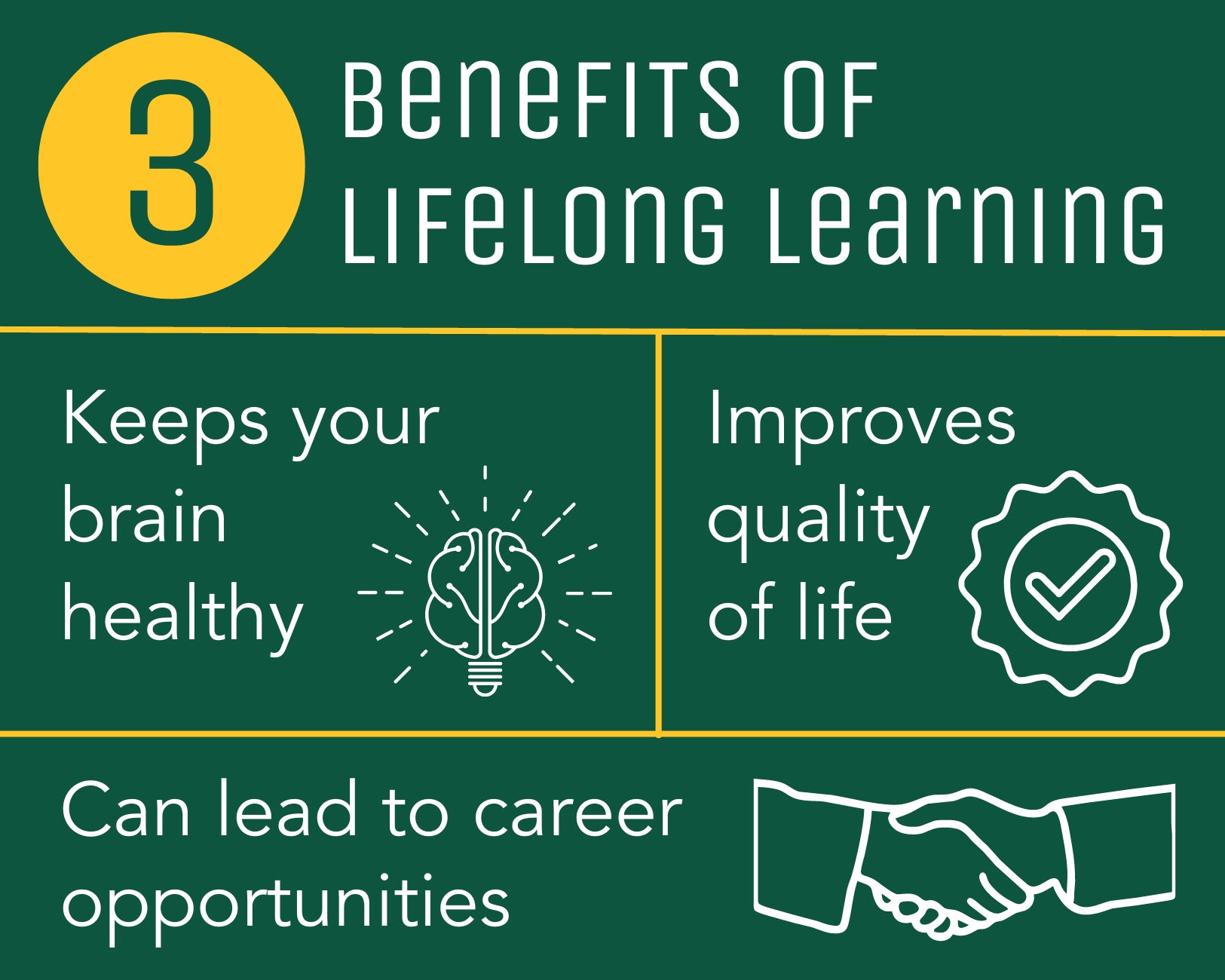 Three benefits of lifelong learning