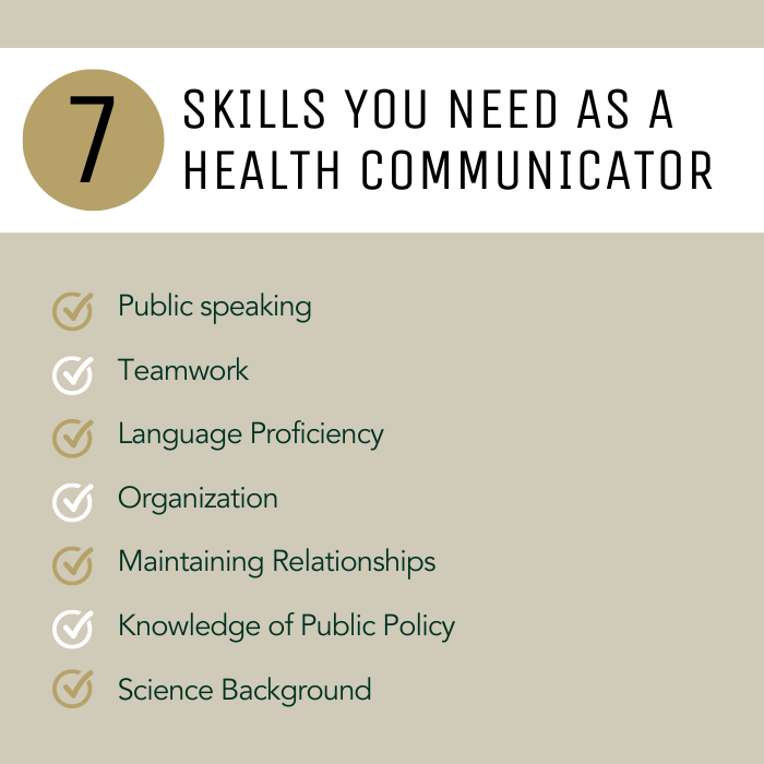 7 skills you need as a health communicator