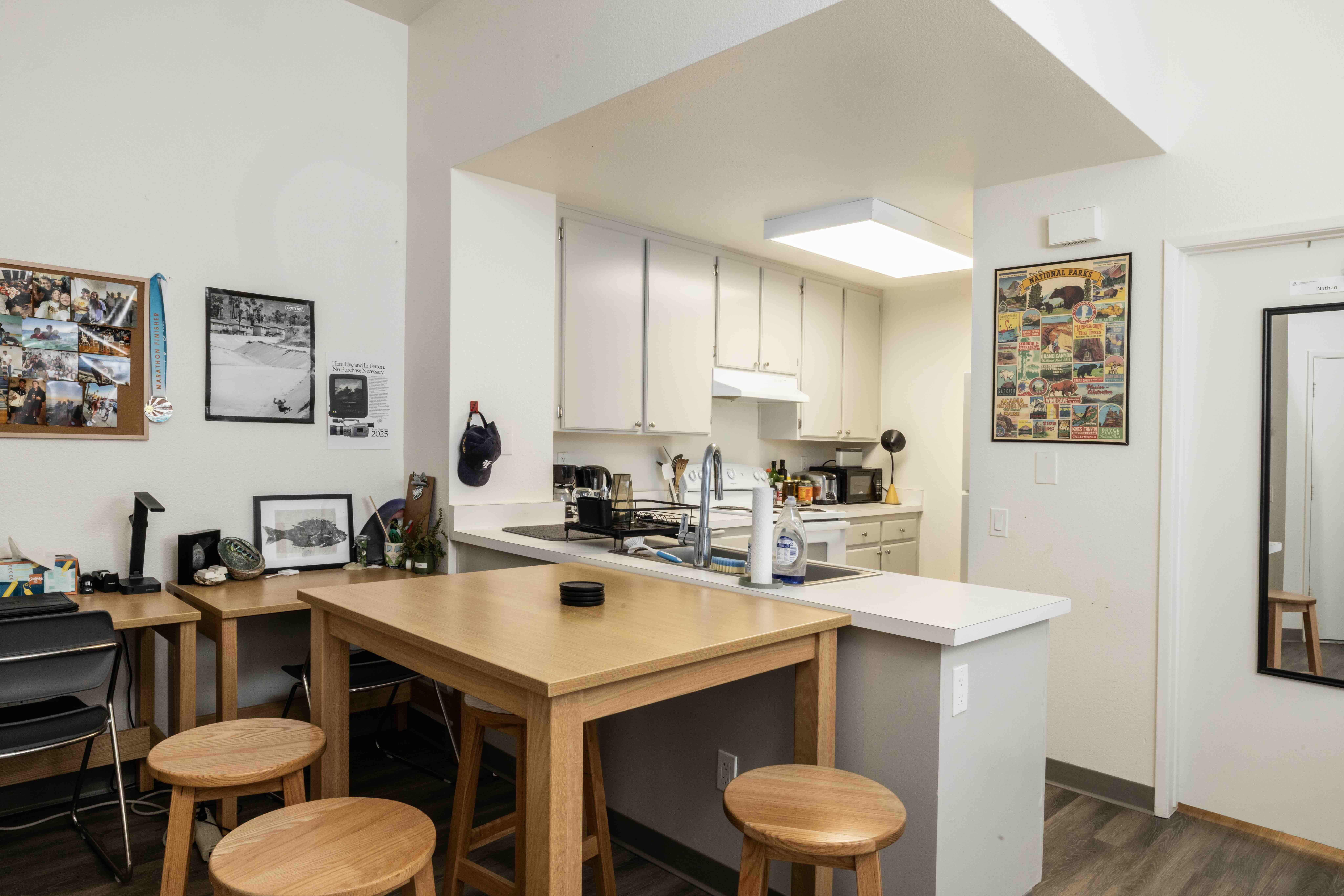 PLNU student's kitchen space in Flex Apartments.
