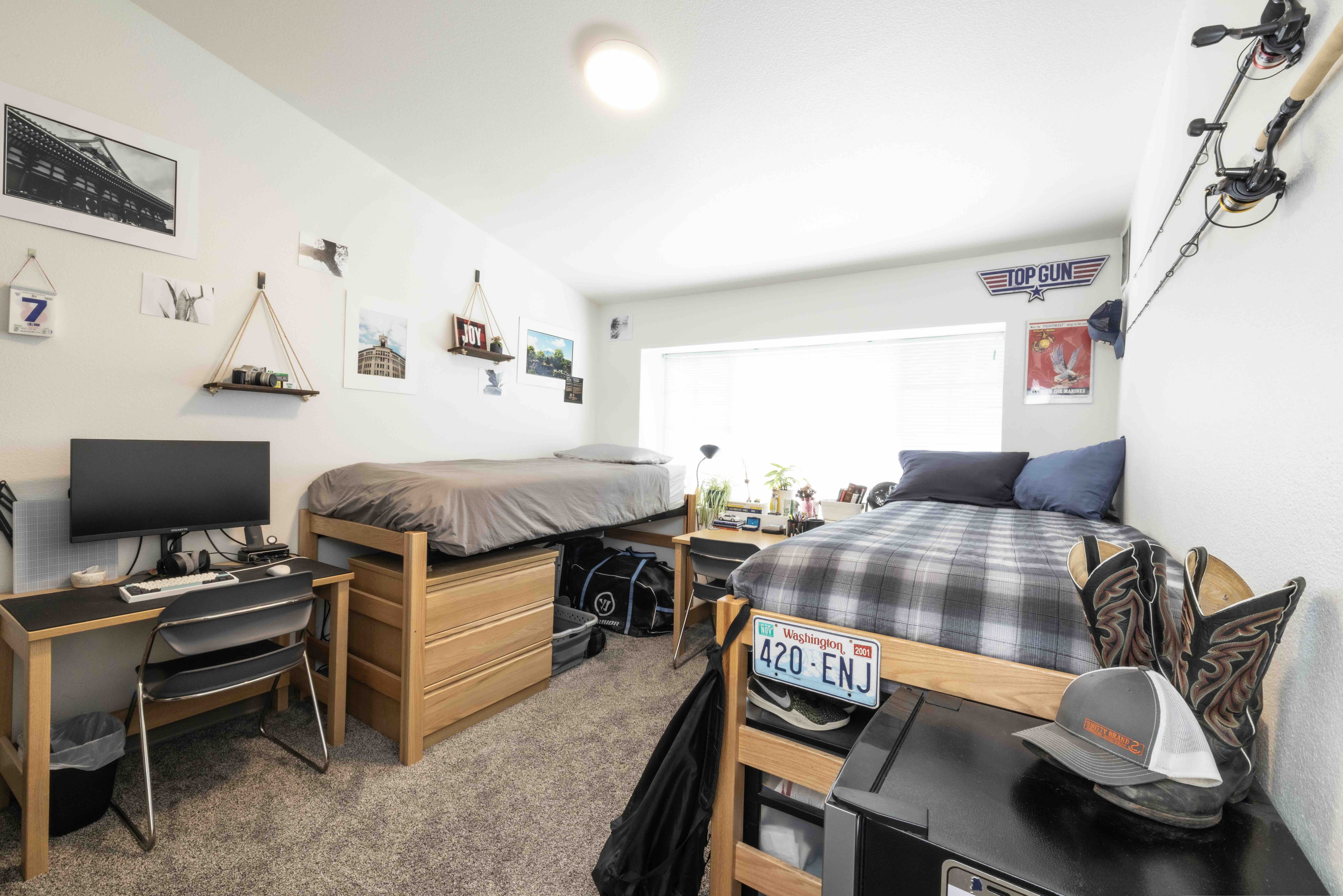 PLNU student's bedroom in Flex Apartments.