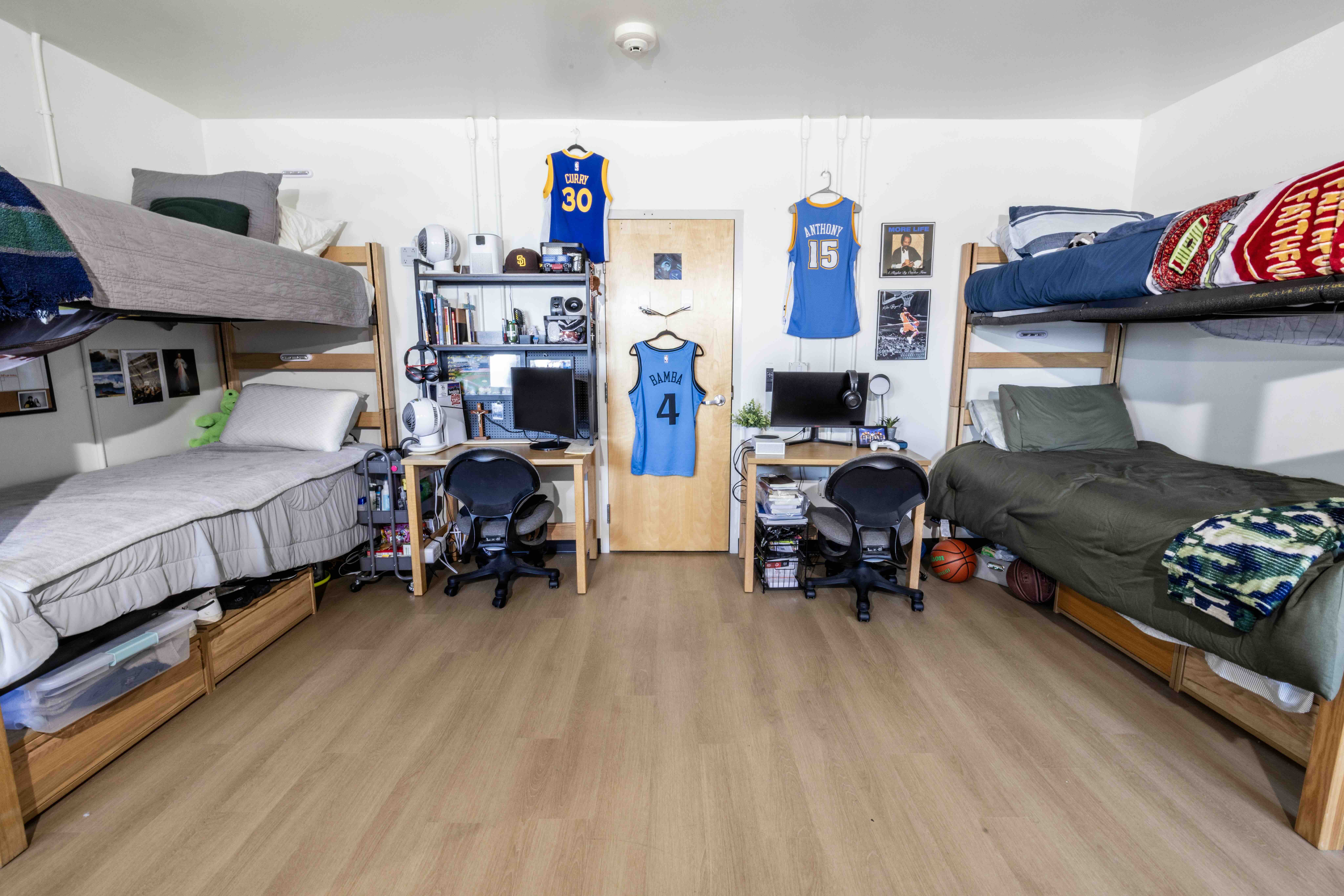 PLNU student's bedroom in Hendricks Hall. 