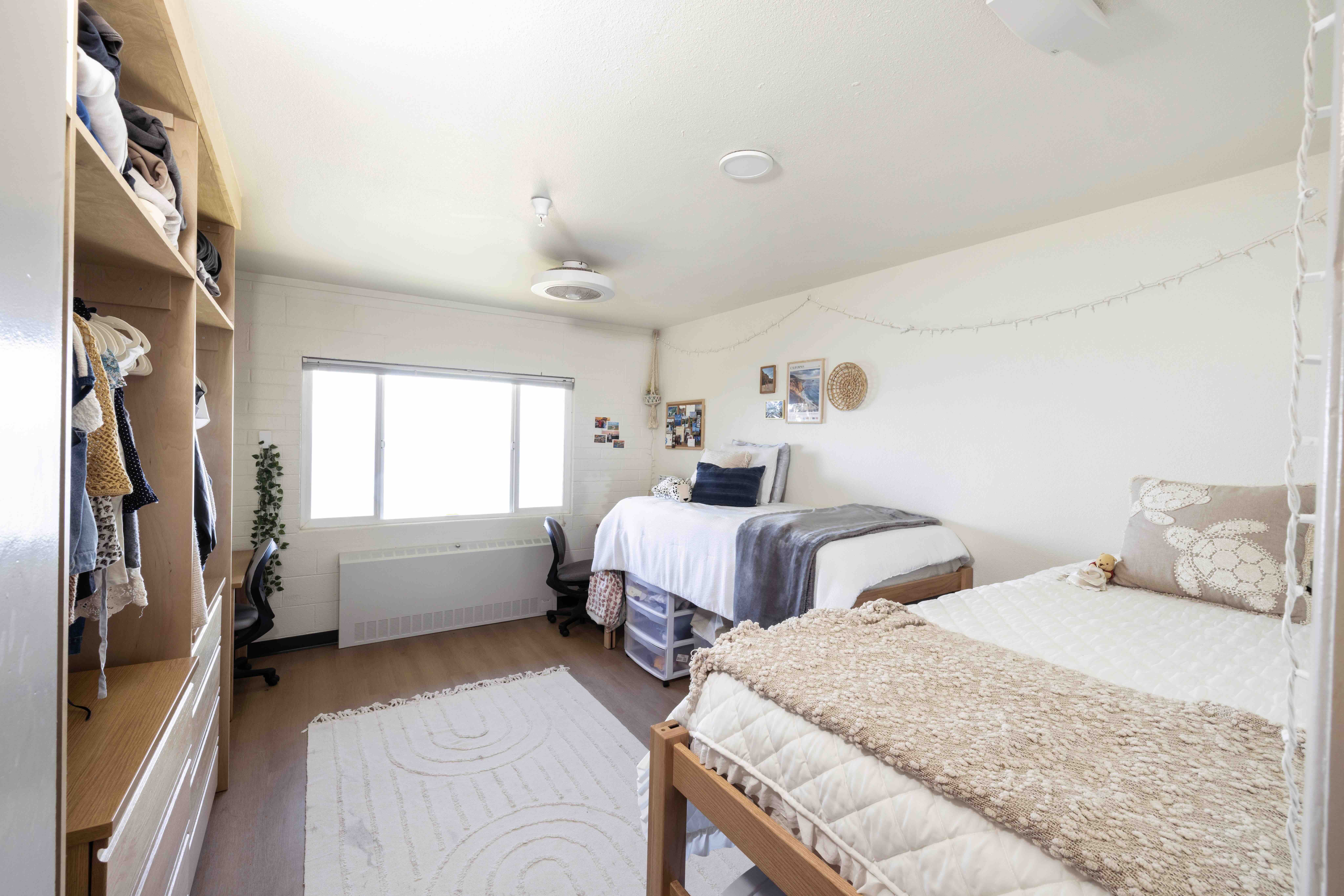 PLNU student's bedroom in Klassen Hall. 