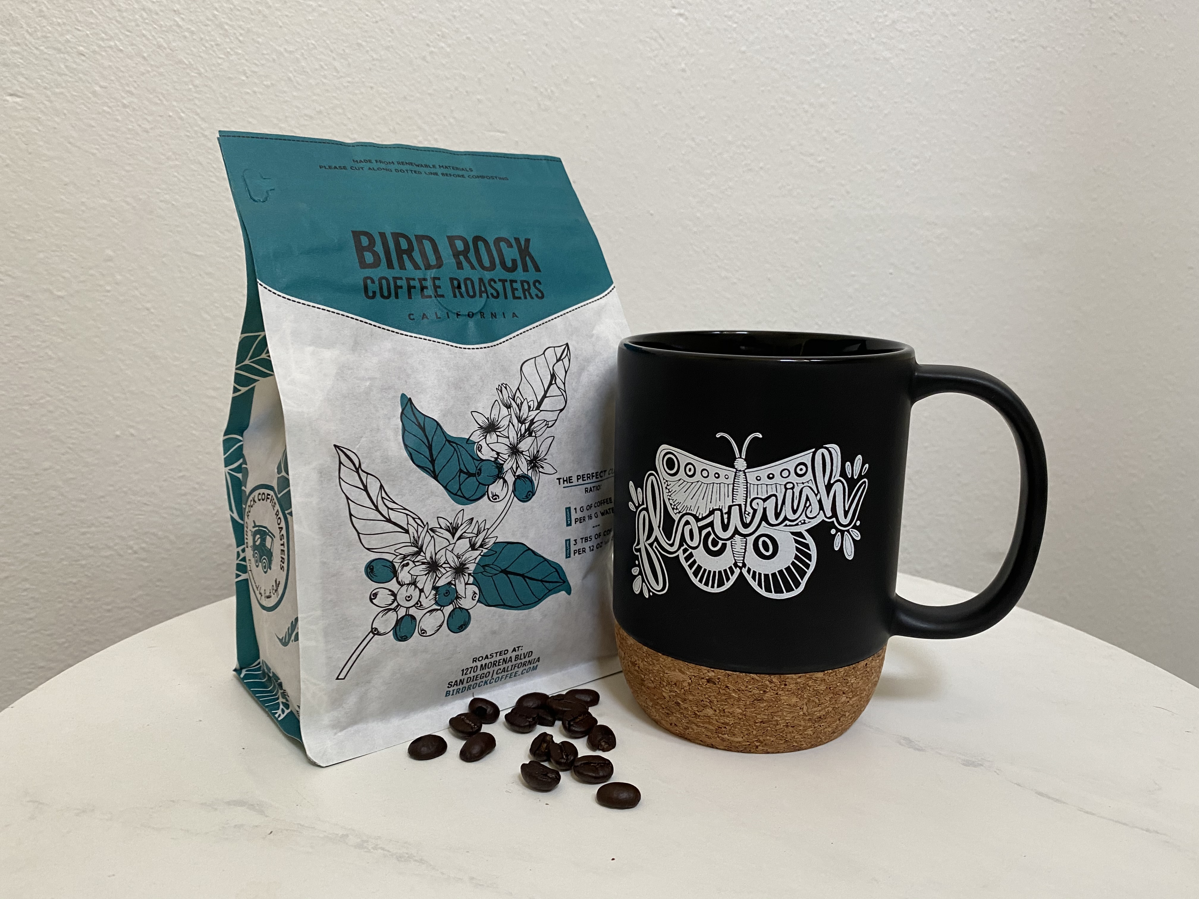 Birdrock Coffee and mug