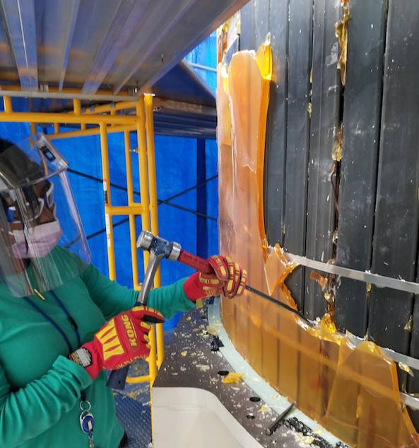 Candace Gray at General Atomics performing her duties as a mechanical engineer