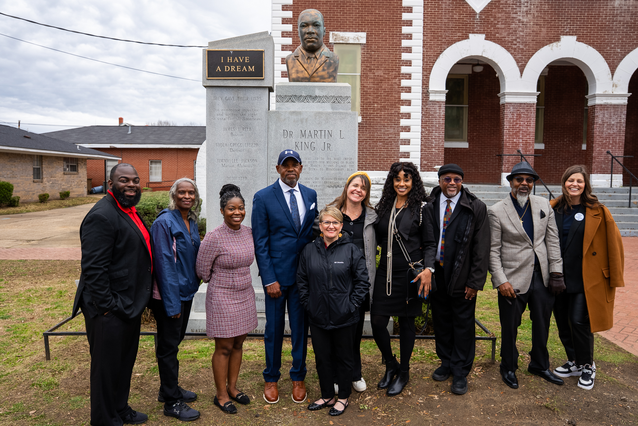 Glen laster with leaders of the Civil Rights Pilgrimage with PLNU
