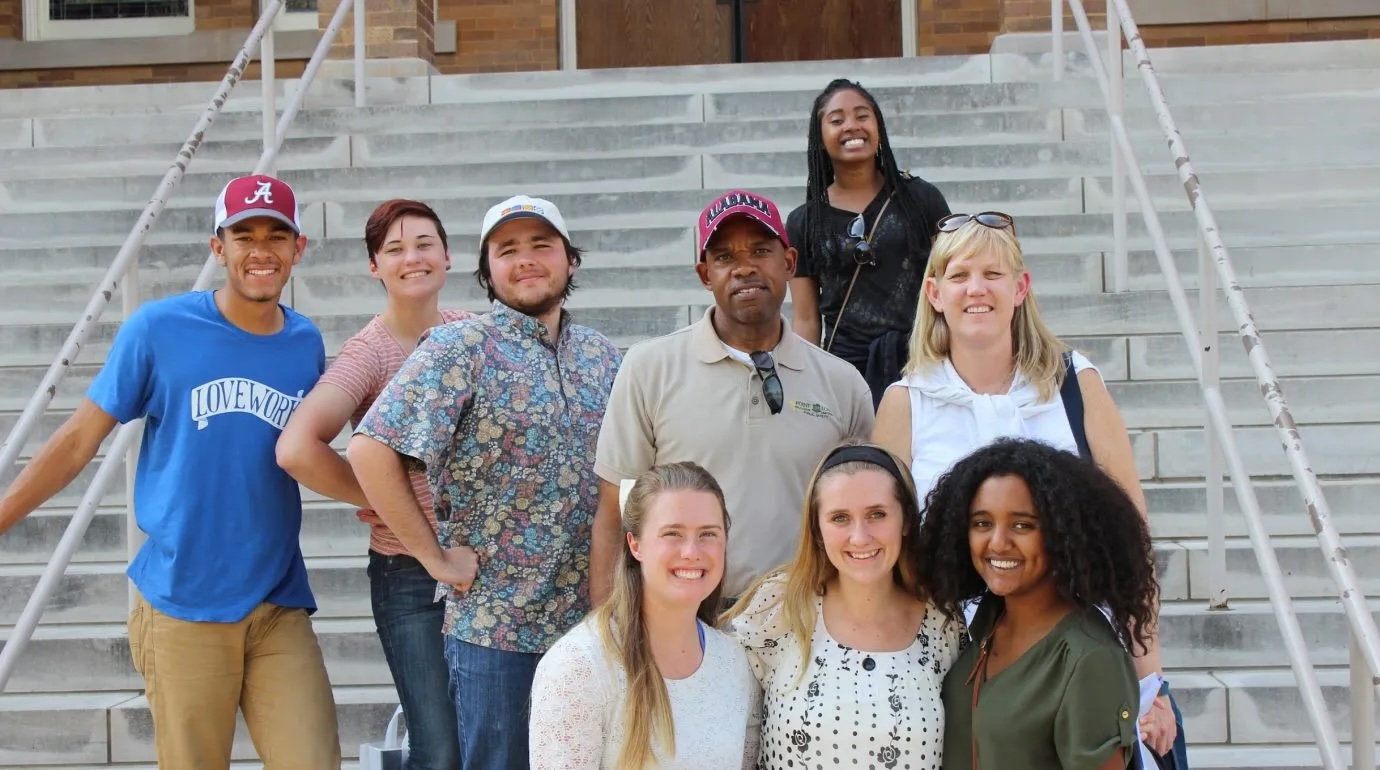 A group on the Civil Rights Pilgrimage trip