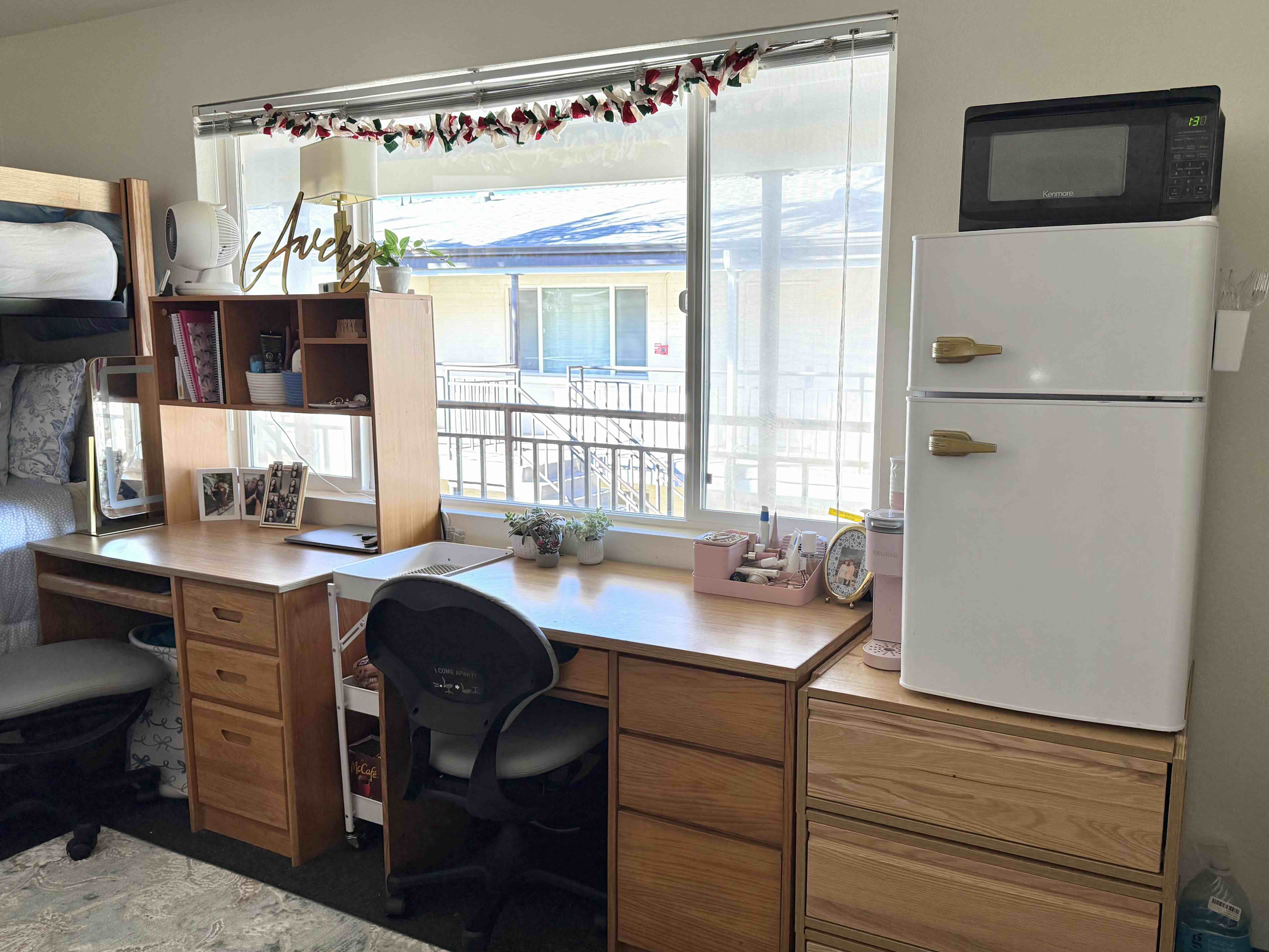 PLNU student's bedroom in Finch Hall.