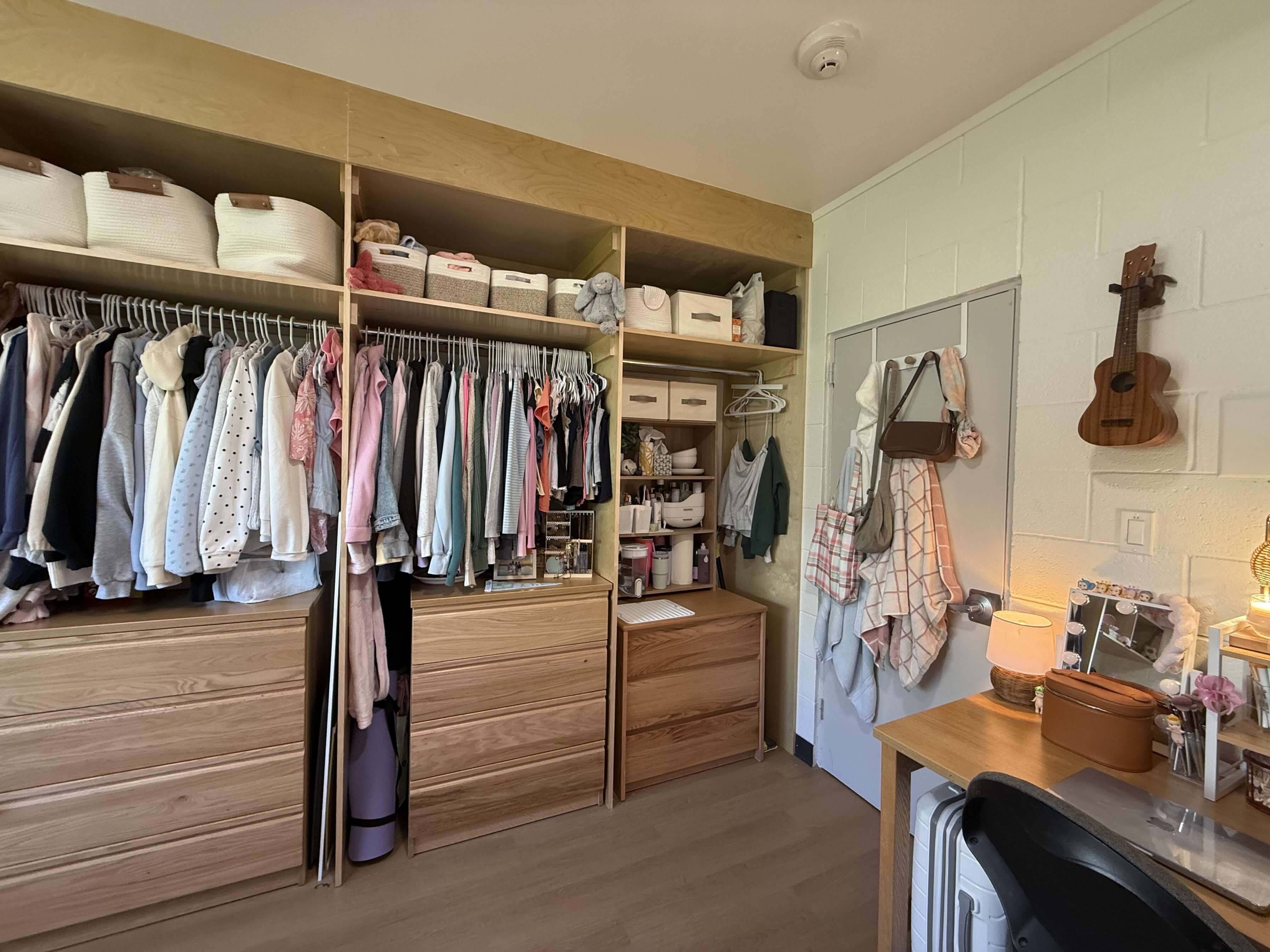 PLNU student's bedroom in Hendricks Hall. 
