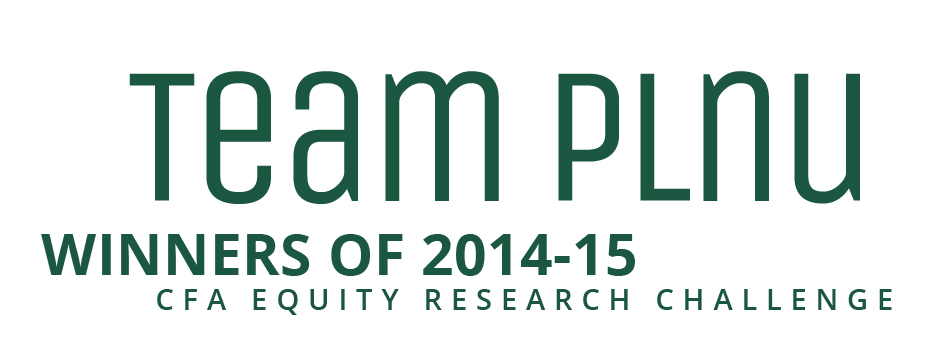 Team PLNU - Winners of 2014-15 CFA Equity Research Challenge