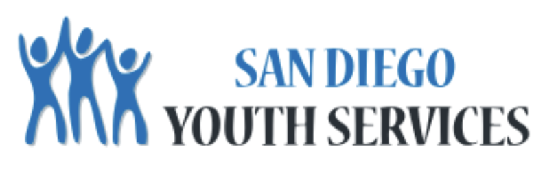 3 blue figures beside "San Diego Youth Services"