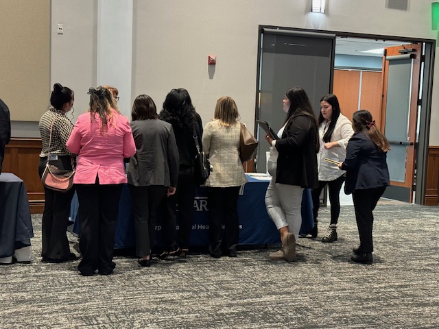 Students around a table