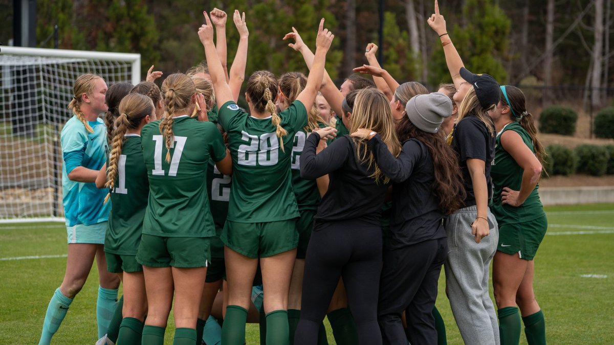 PLNU Women's Soccer celebrates a win