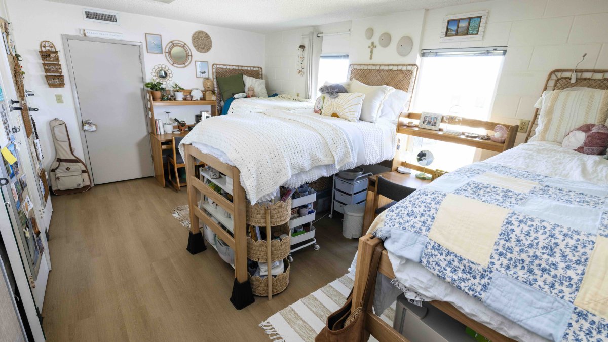 PLNU student's bedroom in Goodwin Hall.
