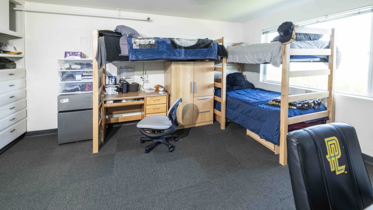 PLNU student's bedroom in Wiley Hall.
