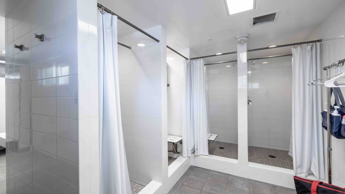 Bathroom space in Klassen Hall. 