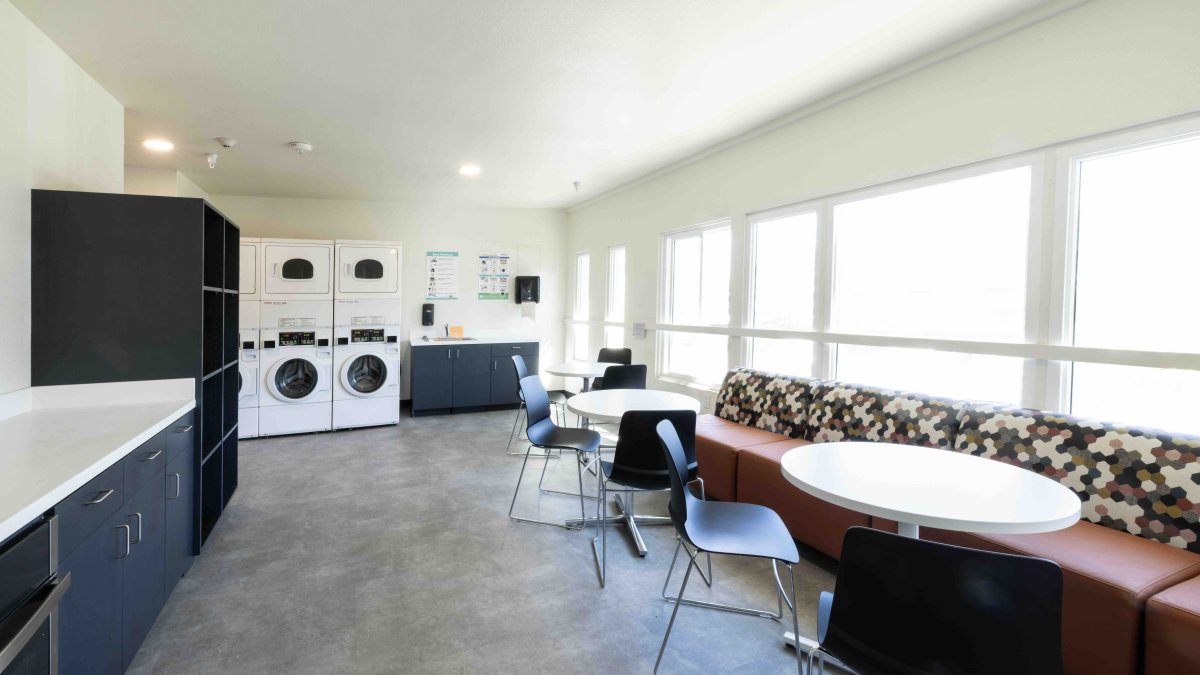 Laundry space in Klassen Hall. 
