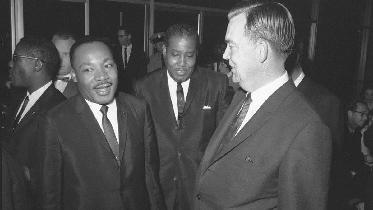Martin Luther King Jr. at PLNU's Gold Gym (then Cal Western) 