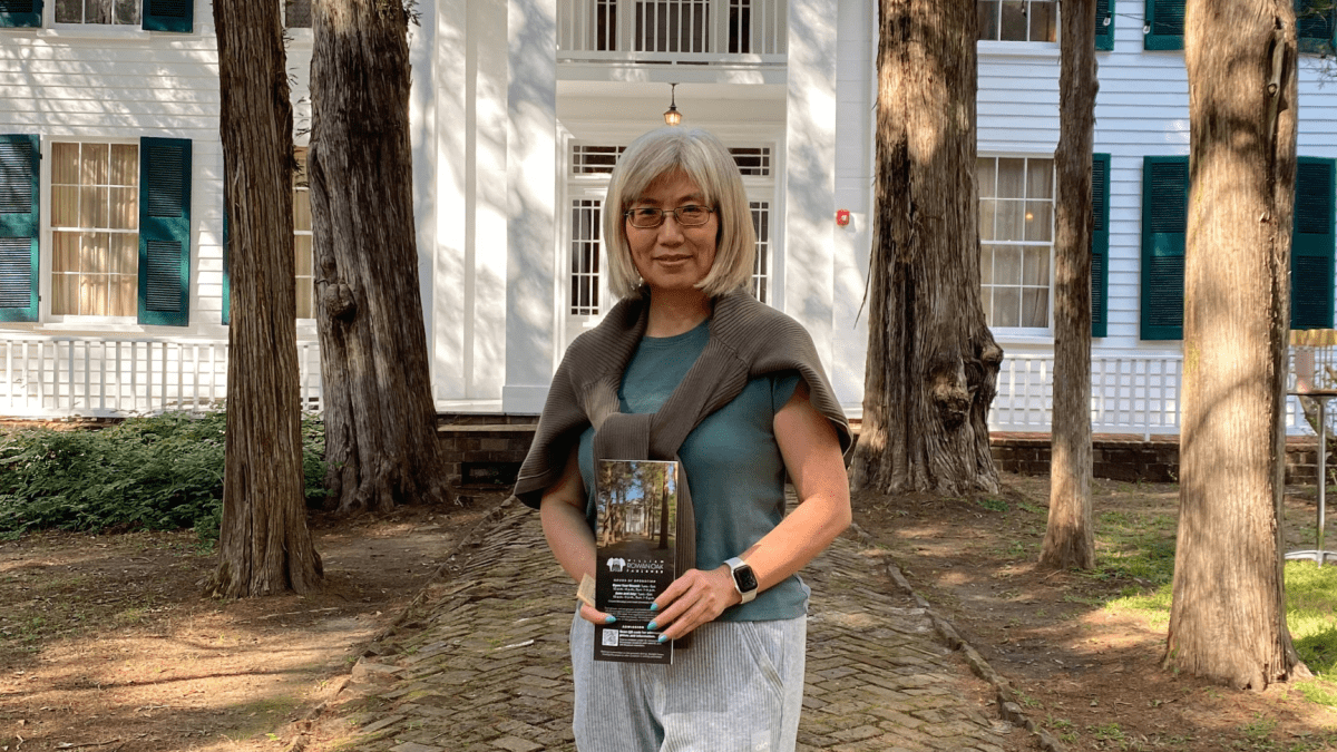 Anna Wang at Rowan Oak, home of William Faulkner.
