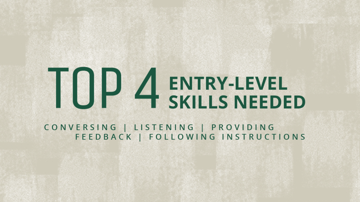 Top 4 entry-level skills needed