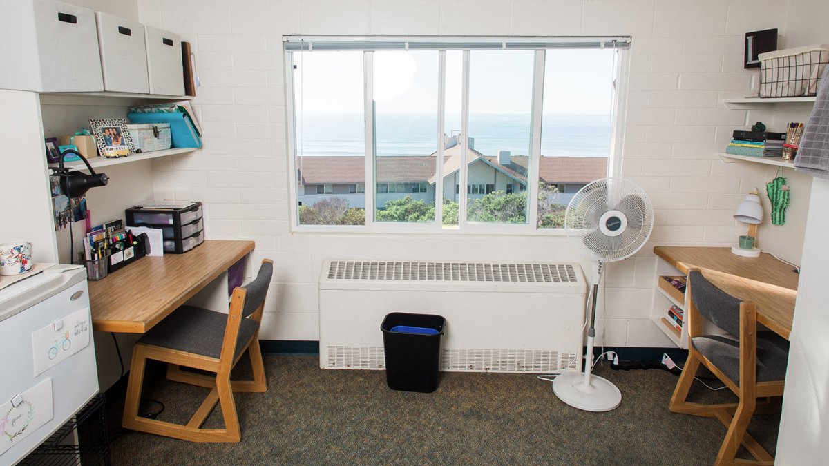 The view from a room in Klassen Hall.