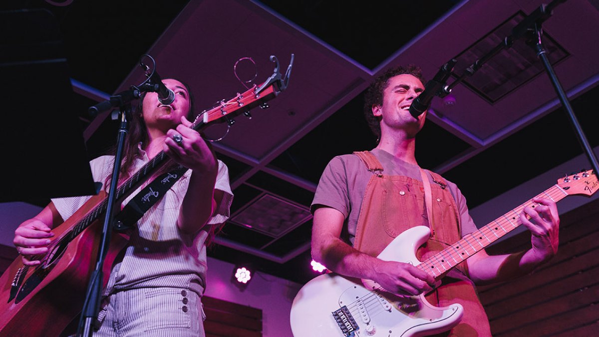 Brian Sausser and Jordan Mageo preforming in the ARC during musoffee.