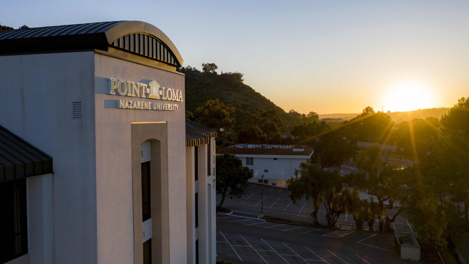 Mission Valley Campus during sunset