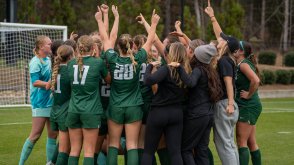 PLNU Women's Soccer celebrates a win