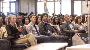 PLNU students and guests seated together during a chapel gathering on campus