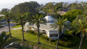 Drone photo of PLNU's Mieras Hall