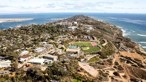 A drone perspective of Point Loma