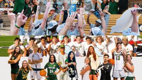 Graphic showcasing all PLNU Athletics teams who have been honored for winning the Bob Hogue Commissioner's Cup.