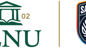 Image of the PLNU logo beside San Diego FC's logo. 