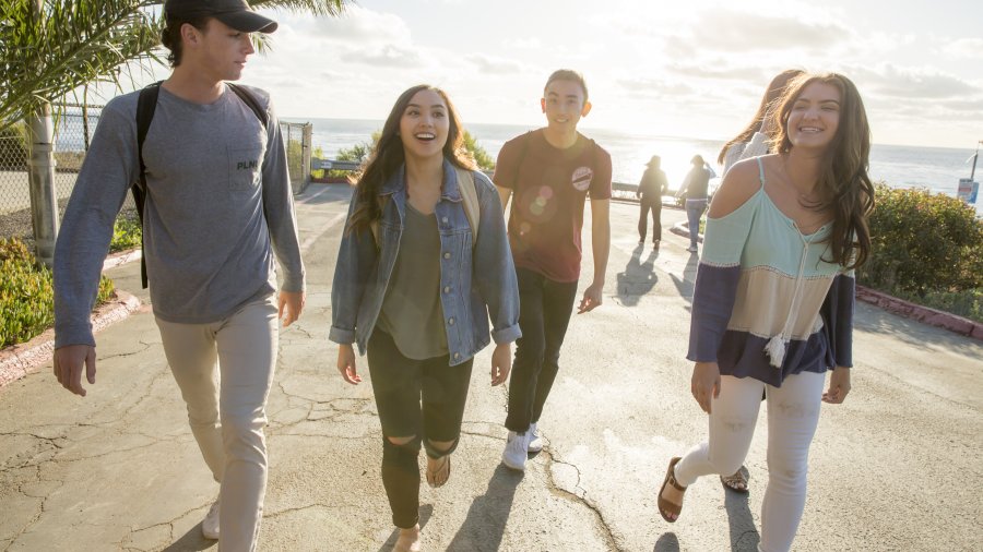 Group of students walking