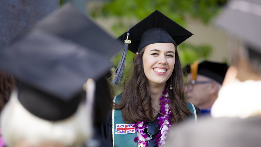 Woman in Cap and Gown