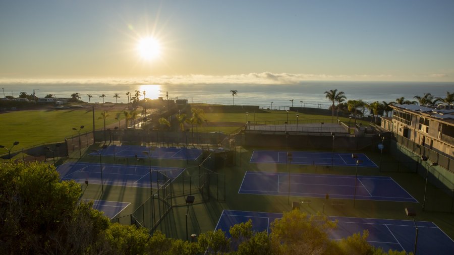 Sunset view overlooking PLNU athletic facilities