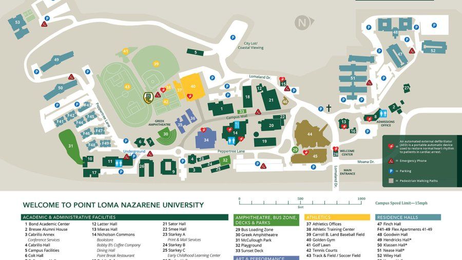 Map of PLNU campus