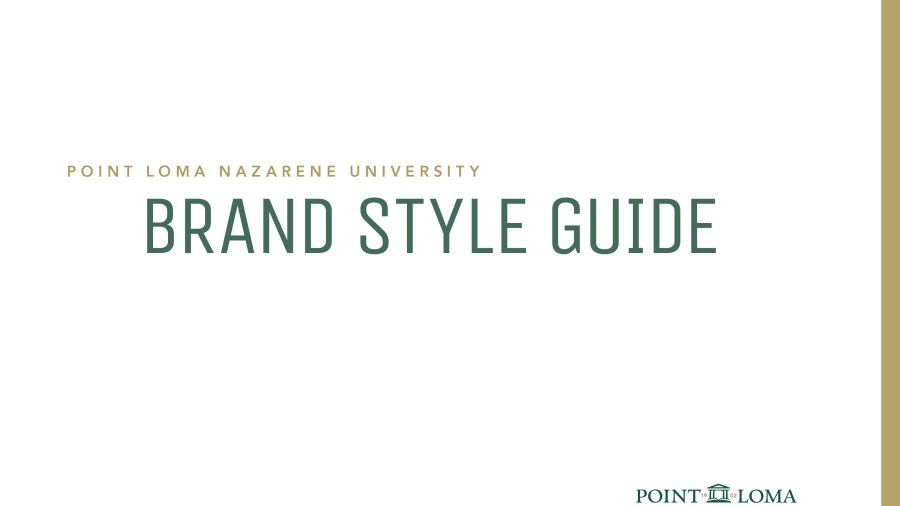 PLNU Brand Style Guide Cover