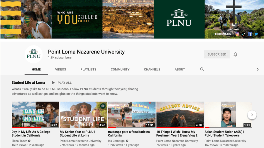 PLNU Youtube