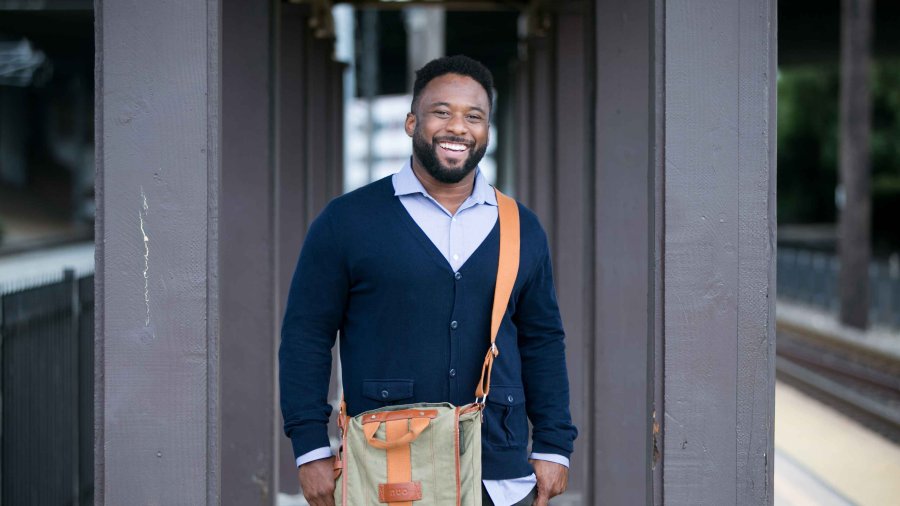 man smiling at the camera