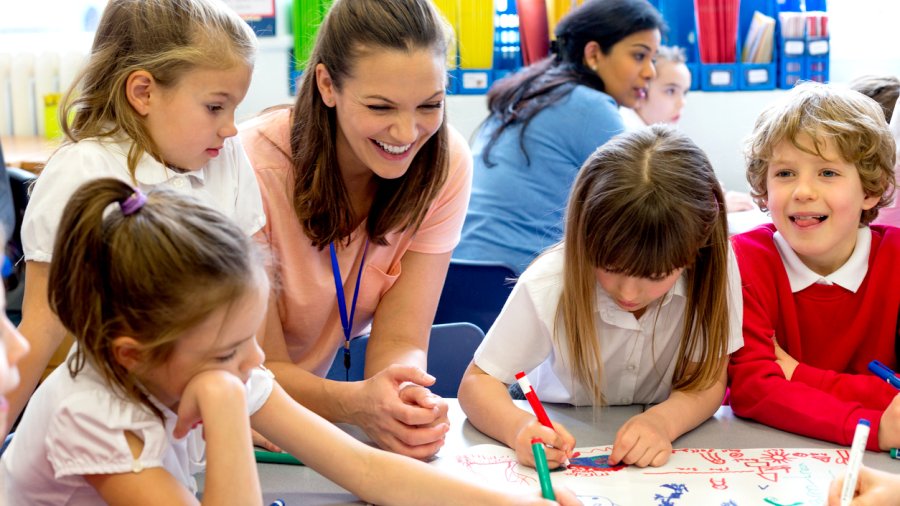 San Diego educator teaches students in a classroom