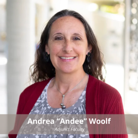 Andrea “Andee” Woolf, adjunct professor in PLNU’s Master of Arts in Clinical Counseling program.