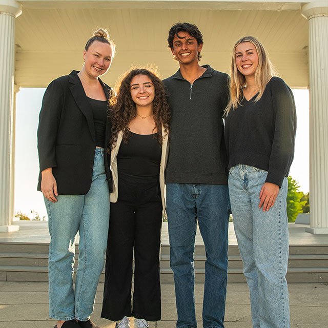 PLNU students pose for Management & Leadership Club picture.