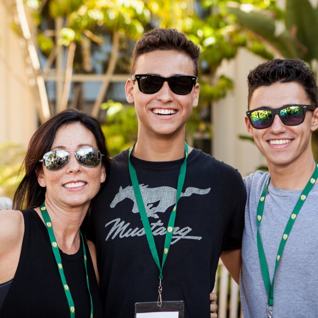 Photo of family attending New Student Orientation