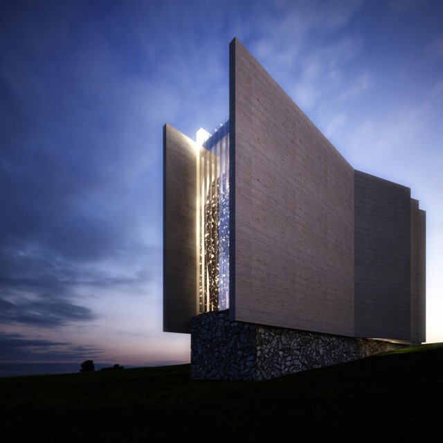 A photo rendering of the new Prescott Prayer Chapel