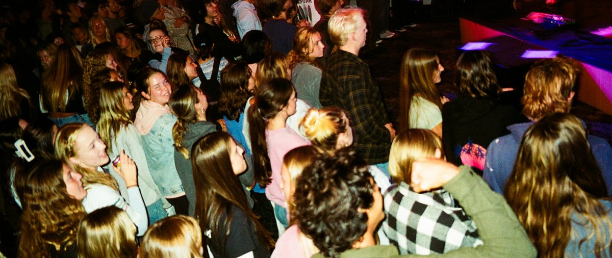 Group listens to music in the PLNU ARC