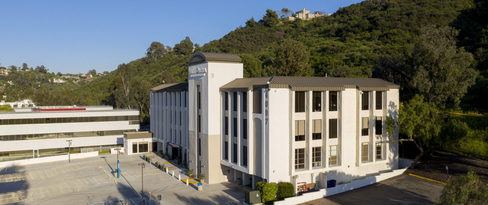 Mission valley campus building and parking spacees 