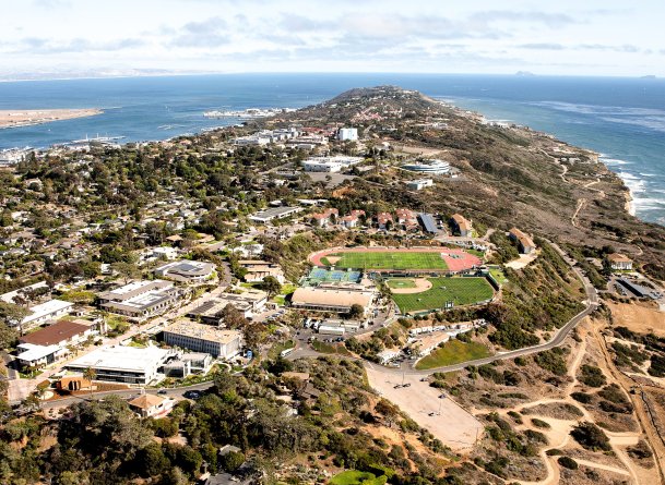 A drone perspective of Point Loma
