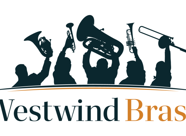 Westwind Brass logo with silhouette of brass muscians 