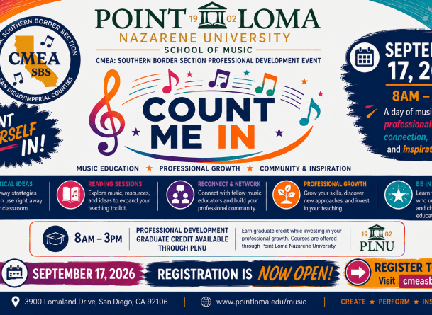 Count Me In: a Music Educator professional development day with PLNU